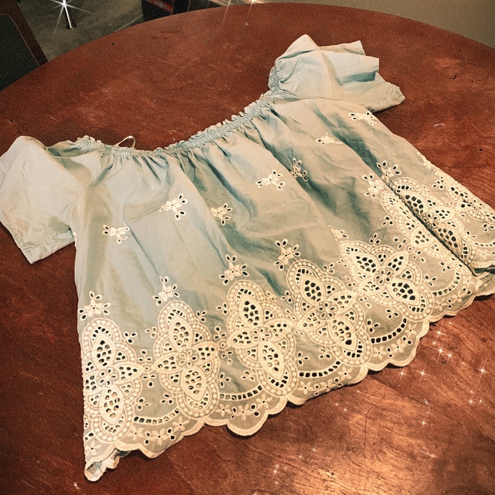 Light Blue Flowing Top